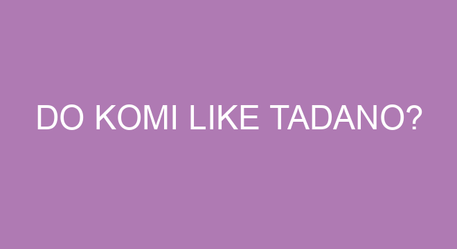 Does Komi and Tadano start dating?