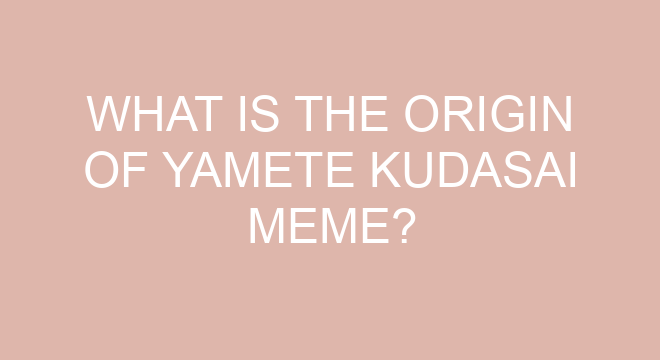 what is the origin of yamete kudasai meme 36427