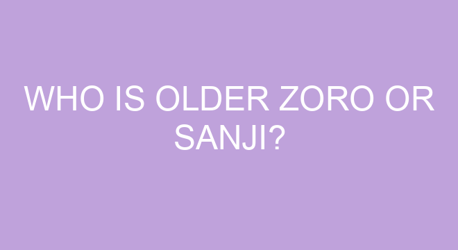 who is older zoro or sanji 2112