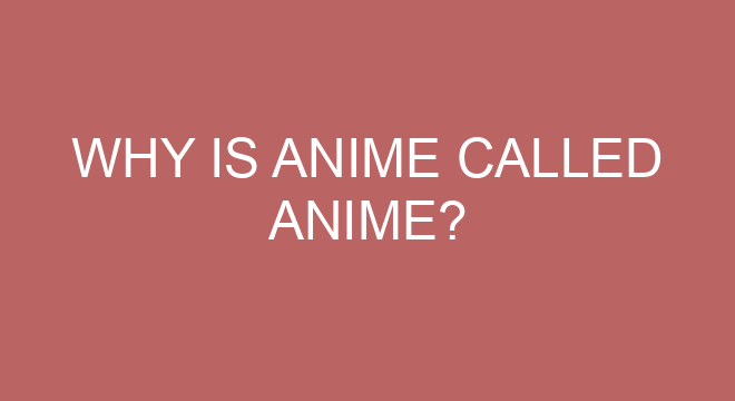 Why Is Anime Called Anime?